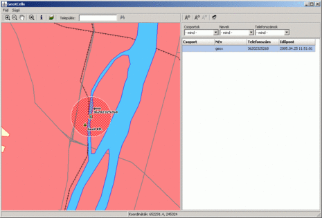 A pozíció megjelenítése térképen