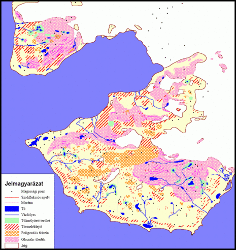 A mintaterület geomorfológiai térképe